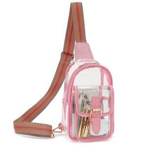 Clear Bag Stadium Events Clear Sling Bag Crossbody Plastic Purse T_T